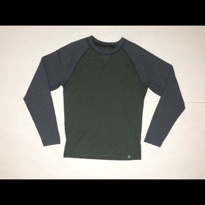 The North Face Mens Small Green/Grey Long Sleeve